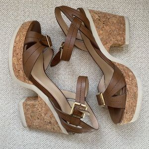 Jimmy Choo Vachetta Leather Nemesis 151 cork sandal size 37